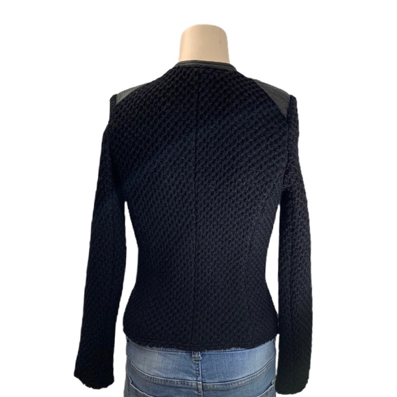 IRO Natasha Leather-trim Chunky-knit Wool Jacket - Picture 7 of 16